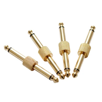 

1/4in Guitar Effect Pedal Connector Jack Plug Patch Straight Adapter Coupler Adaptor(4x)