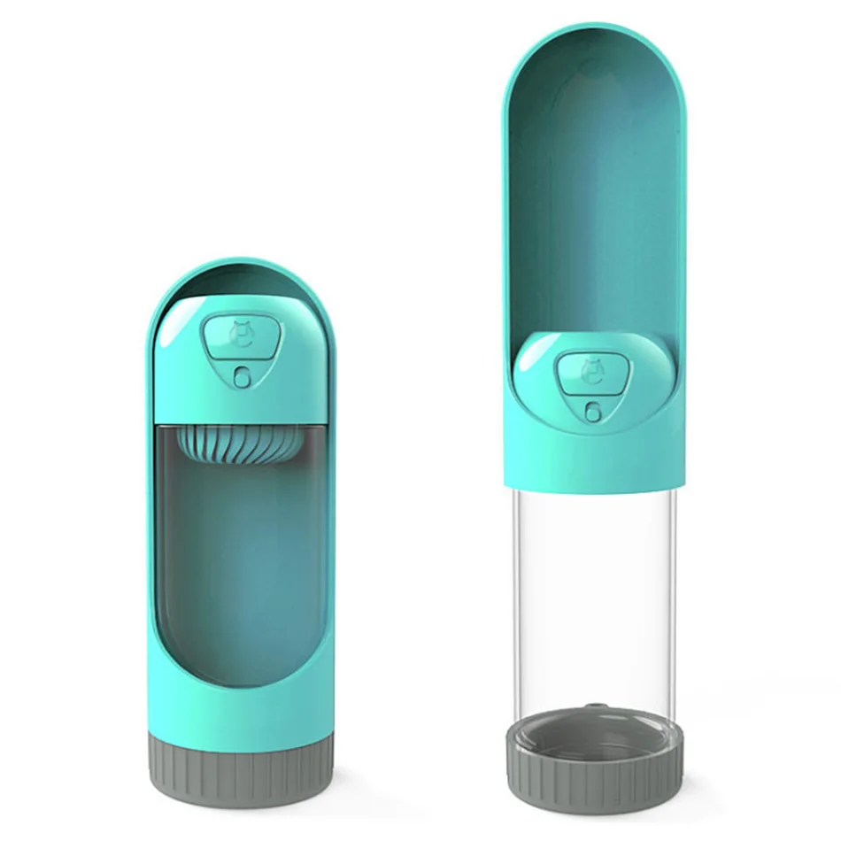 Botella de agua portátil para mascotas, cuencos para beber para perros pequeños y grandes, dispensador de agua de alimentación, filtro para gatos, carbón activado