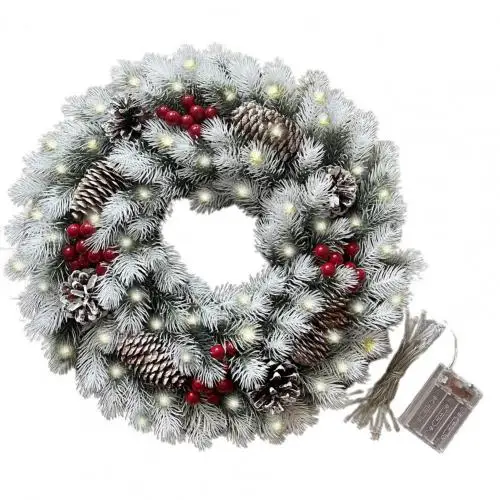 thumbnail image 1 of Guirnalda navideña LED para colgar en la puerta delantera, adornos navideños para el hogar, adornos para el árbol de Navidad 2022, 1 of 5