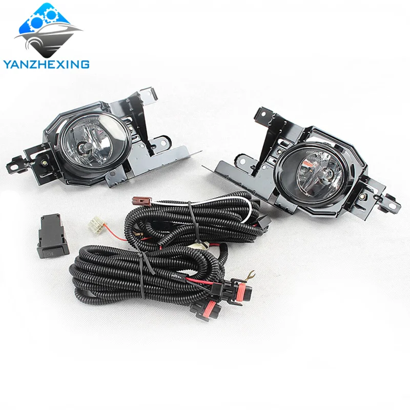 Для Nissan X-trail/Frontier 2005 2006 2007 передний бампер противотуманный светильник комплект лампы H11 12 В 55 Вт противотуманная фара с выключатель проводки в сборе