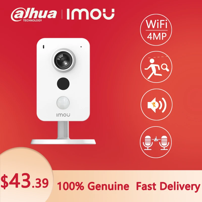 Dahua IP камера 4MP Wifi PIR Обнаружение внешняя сигнализация наблюдения Imou Cube Домашняя