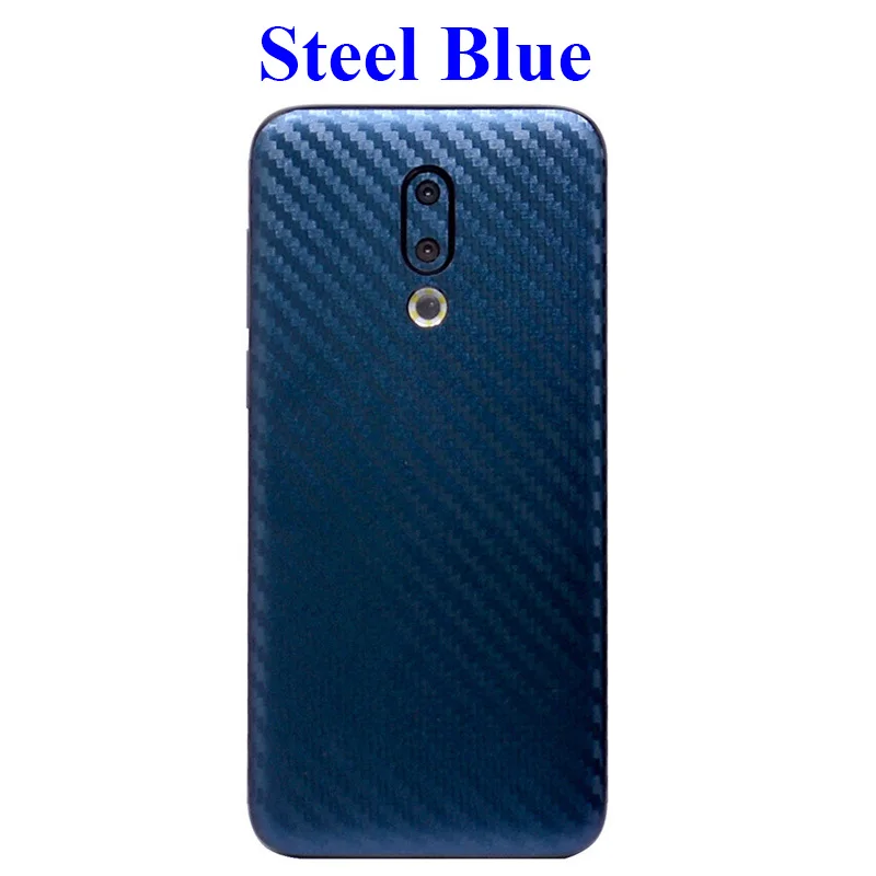 Для Meizu 16 16th Plus 16Xs Pro 3D градиентное углеродное волокно полное заднее покрытие Наклейка защитная пленка для телефона - Цвет: Steel Blue