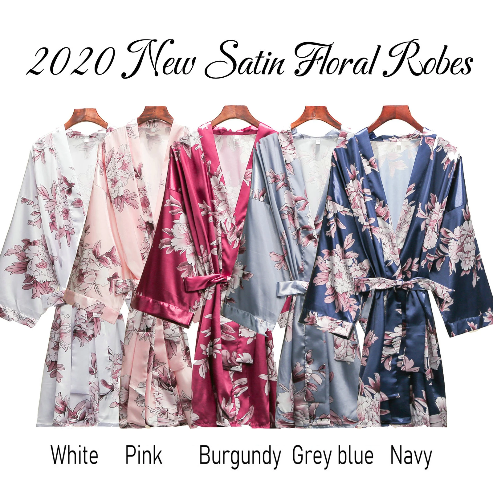 silk floral robe