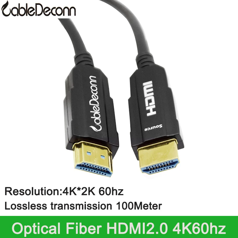 Оптоволоконный кабель hdmi 4k @ 60 Гц компьютер ТВ ноутбук PS4 подключенный проектор