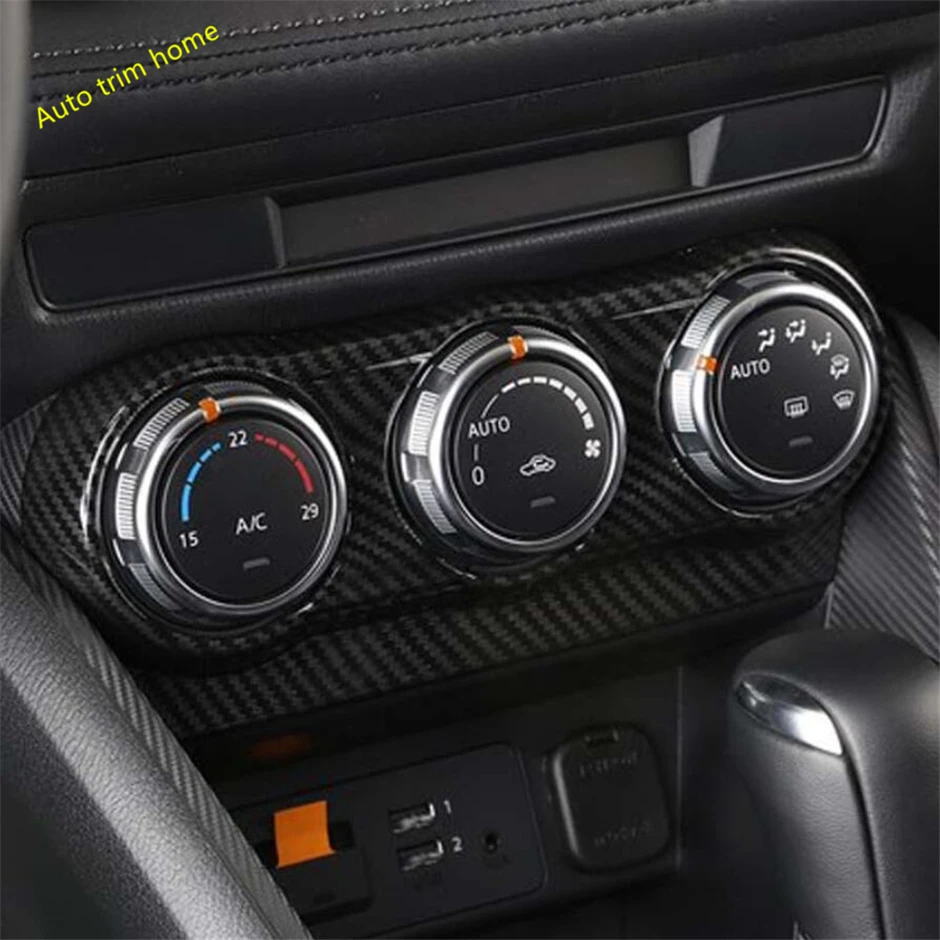 Lapetus обновление интерьера для Mazda 2 Demio- AC кондиционер воздуха панель Крышка отделка/матовый/красный/углеродного волокна вид