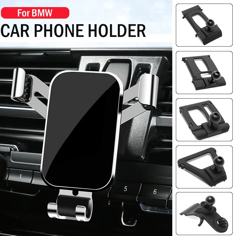 

For BMW 1 2 3 4 5 6 7 Series X1 X2 X3 X4 X5 X6 X7 Car Mobile Phone Holder Stand GPS Gravity Navigation Bracket Car Accessories