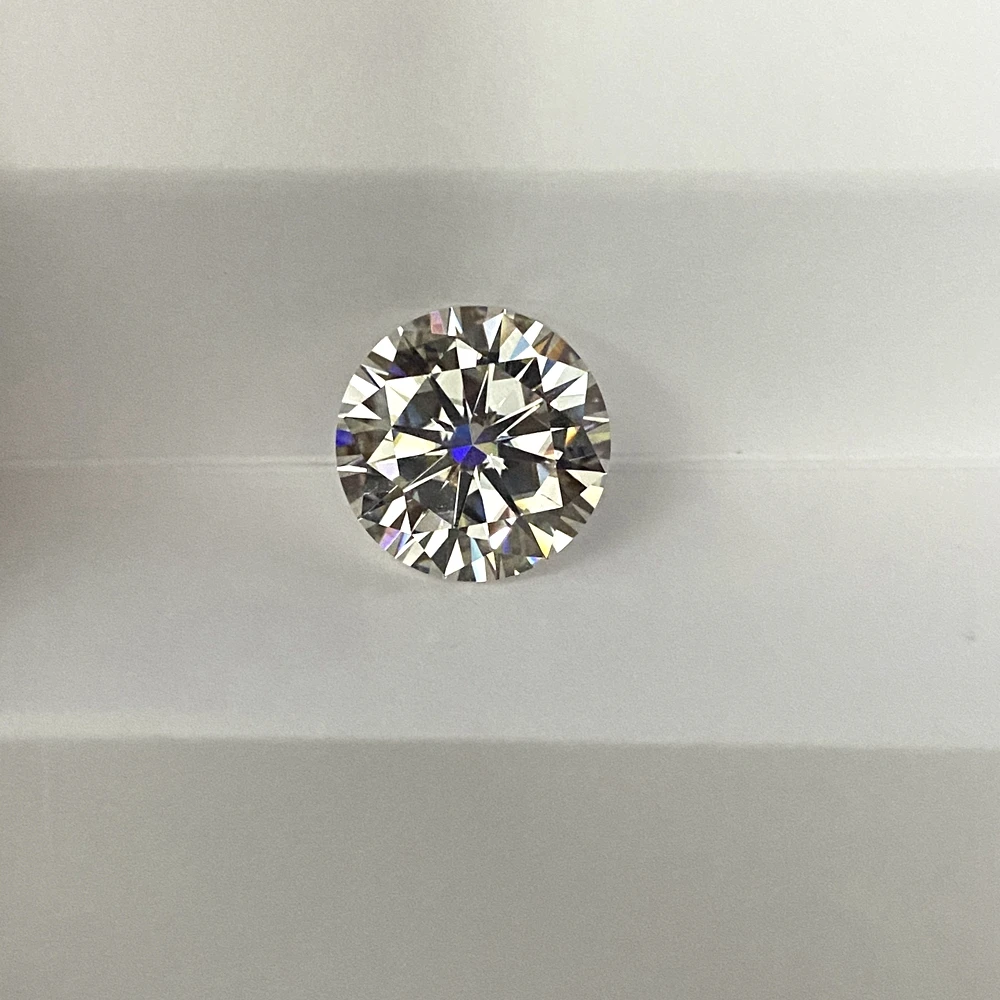 Meisidian 100% Diamond 2 Carat 8mm IJ VVS1 Excellent Cut Loose Moissanite Stone