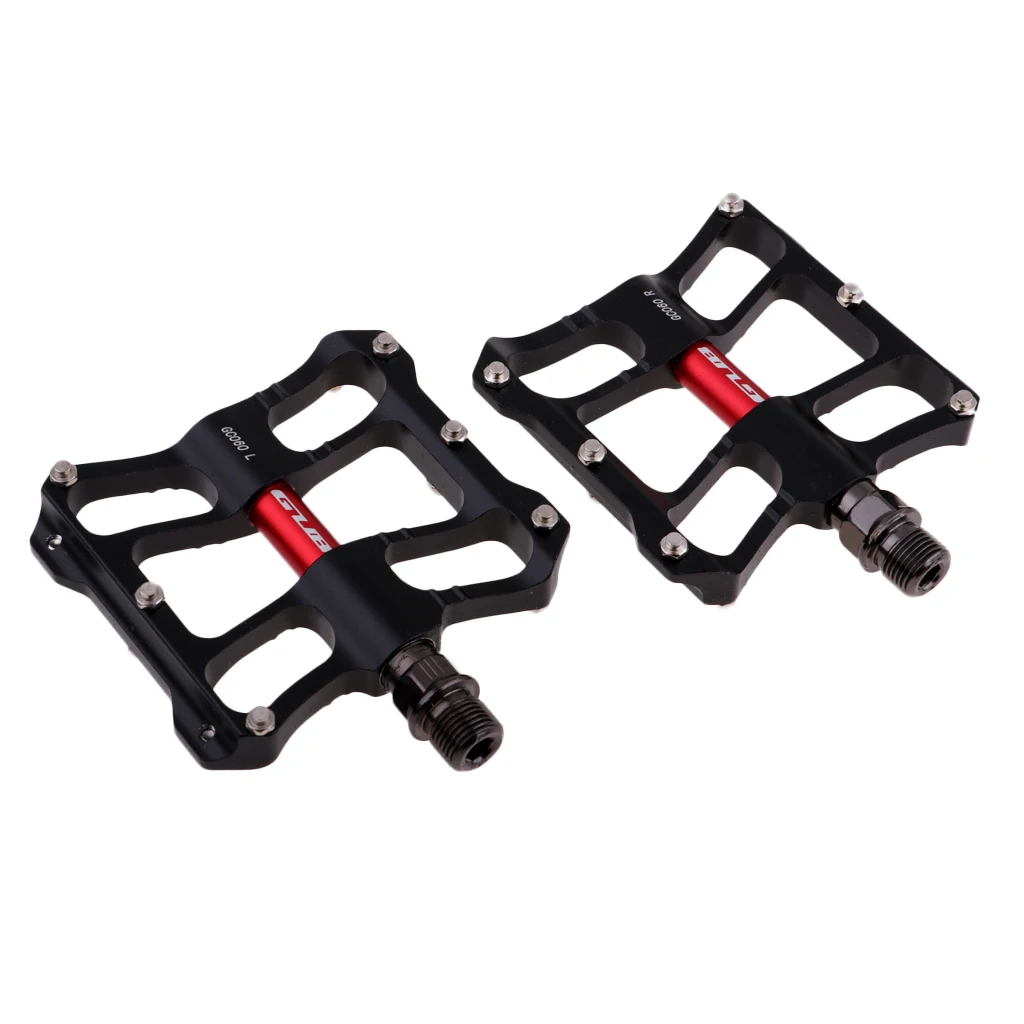 Черный MTB Road Bike Pedal, Pack of 2, High-strength& Non-slip for MTB BMX Road Bicycle - Цвет: Черный