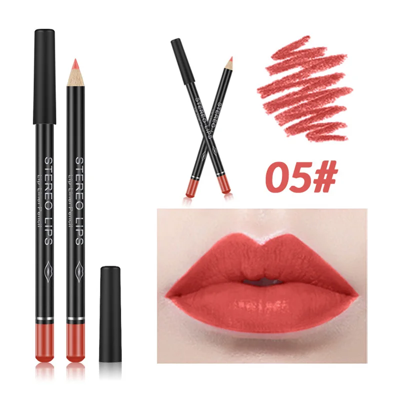 1pcs color 5 Набор карандашей для губ, матовый карандаш для губ, макияж, матовая губная помада, стойкий Водостойкий карандаш для губ, косметические карандаши, инструменты для макияжа - Цвет: 1pcs color 5