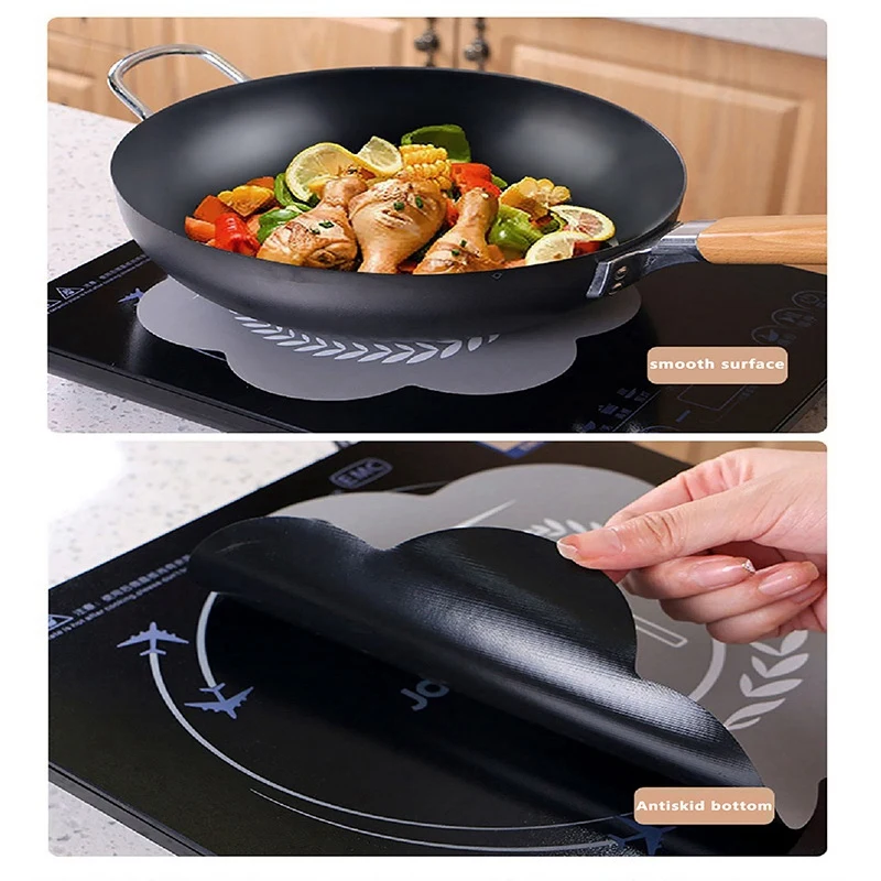 4 Pc Electric Induction Hob Protector Mat 25cm Antislip Silicone