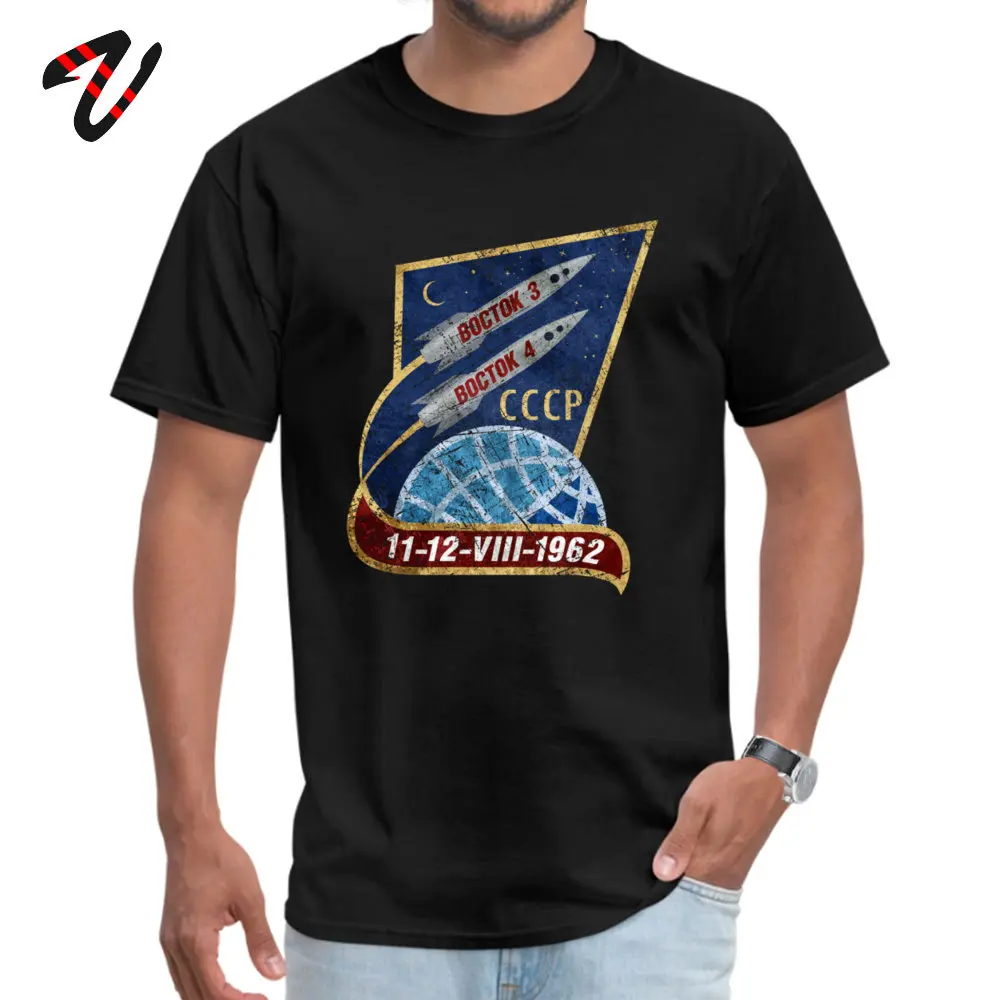 

Retro CCCP Boctok VIII Tshirts Russia Soviet Union USSR Space Shuttle Rocket Ship Men T Shirt Back To The Future Clothing Shirt