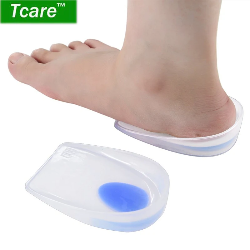 Tcare 1 пара силиконовых чашек для пятки силиконовые подушечки для пятки для костных шпоров облегчение боли защищает ваши ноги. Может быть многоразовым, унисекс