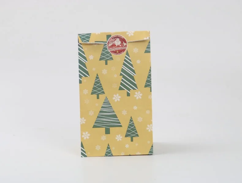 Yellow gifts big 1 шт., Подарочная коробка Санта-Клауса для рождественских конфет, упаковочные бумажные пакеты для печенья для рождественской вечеринки, Подарочный декор для детей - Цвет: Yellow gifts big