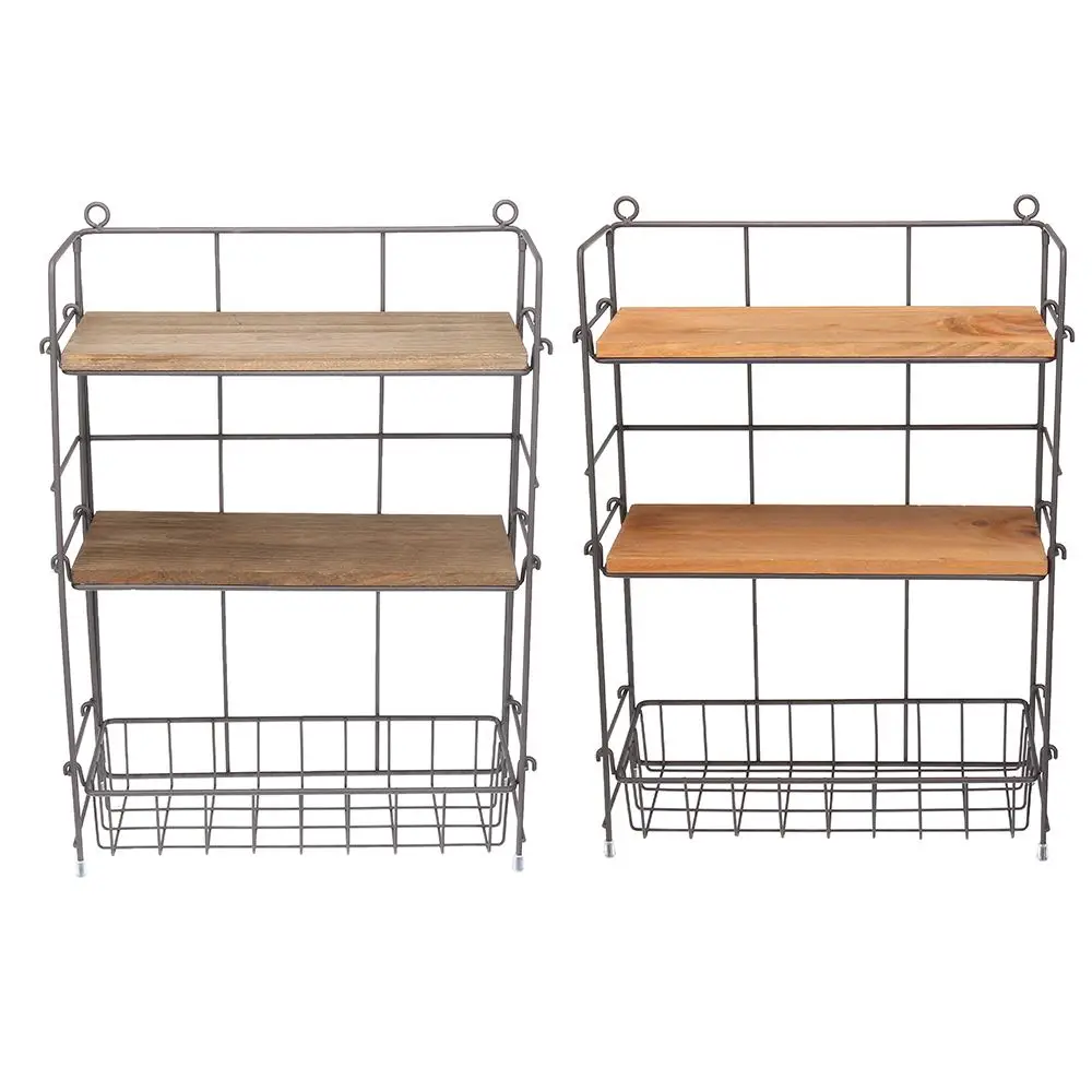 Durable 3 Layer Iron Art Storage Rack Holder Removable Kitchen Storage Rack Fridge Side Shelf Bathroom Organizer
