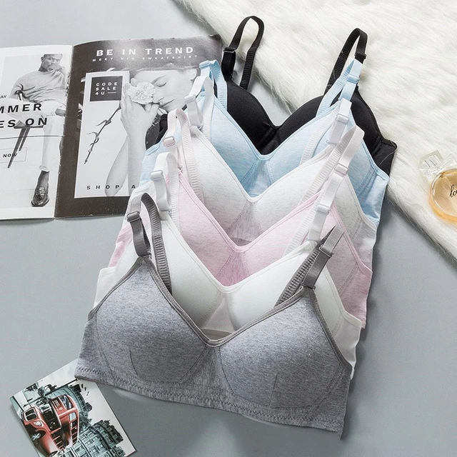 Teenage Girls Fashion Seamless Bra Young Student Training Bras Thin Cup  Comfortable Adjusted Kawaii Without Steel Ring Bralette - Bras - AliExpress
