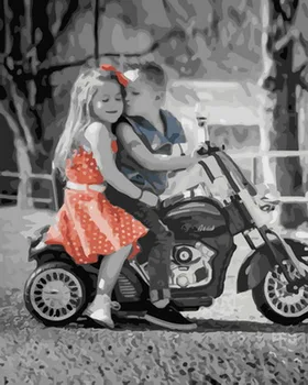 

Frameless diy paintings by numbers paint by number for home decor PBN for living room 4050cm motobike