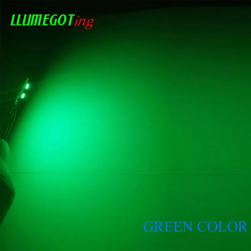 50 шт. панельные лампы с чипом 4x3528 SMD на плате, различные цвета, без полярности, AC DC, 6 в, 6,3 В, пинбол, игровая машина, светодиодные лампы - Испускаемый цвет: Зеленый