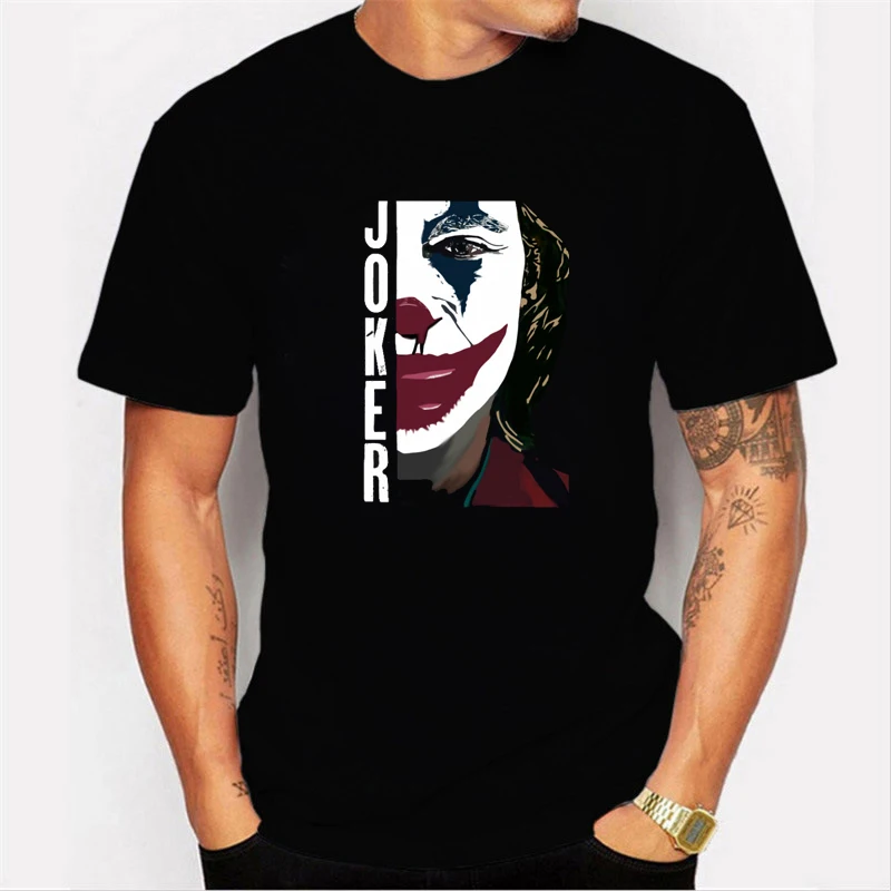 LettBao New Men t shirts Joker Joaquin Phoenix T Shirt Movies Inspired Jack Mark Heath Jokers Tee Black Friday T-Shirt