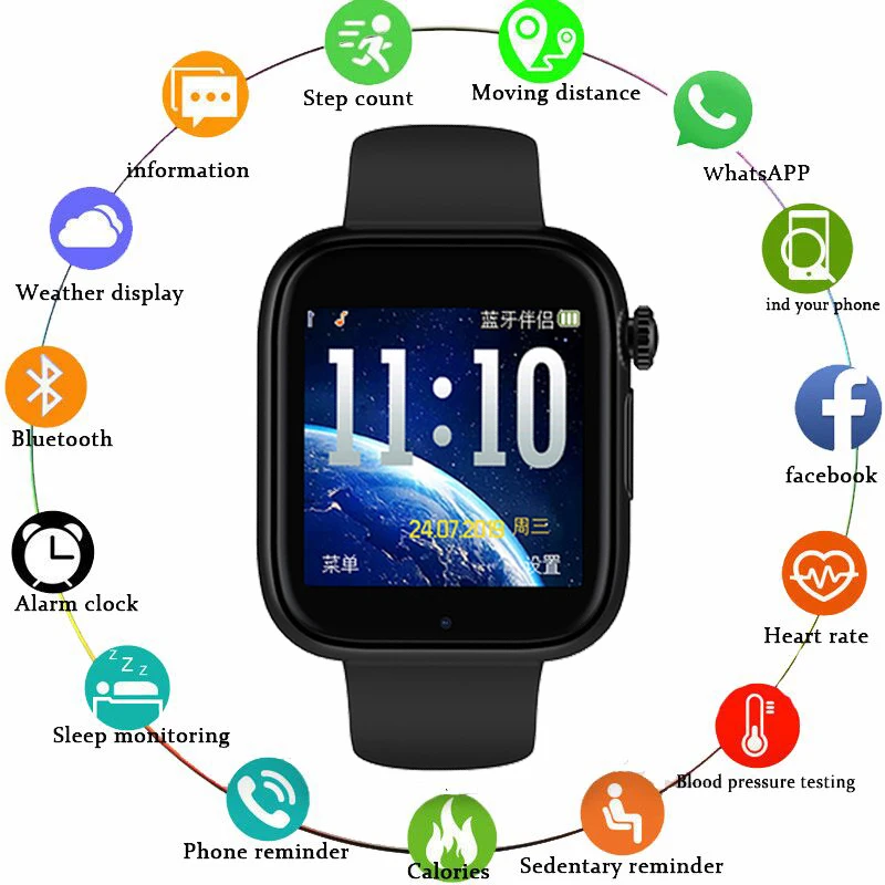 GEJIAN Men's Smart Watch Fashion Bluetooth Connection SIM Card call Motion Tracking Health Monitoring Remind Woman | Электроника