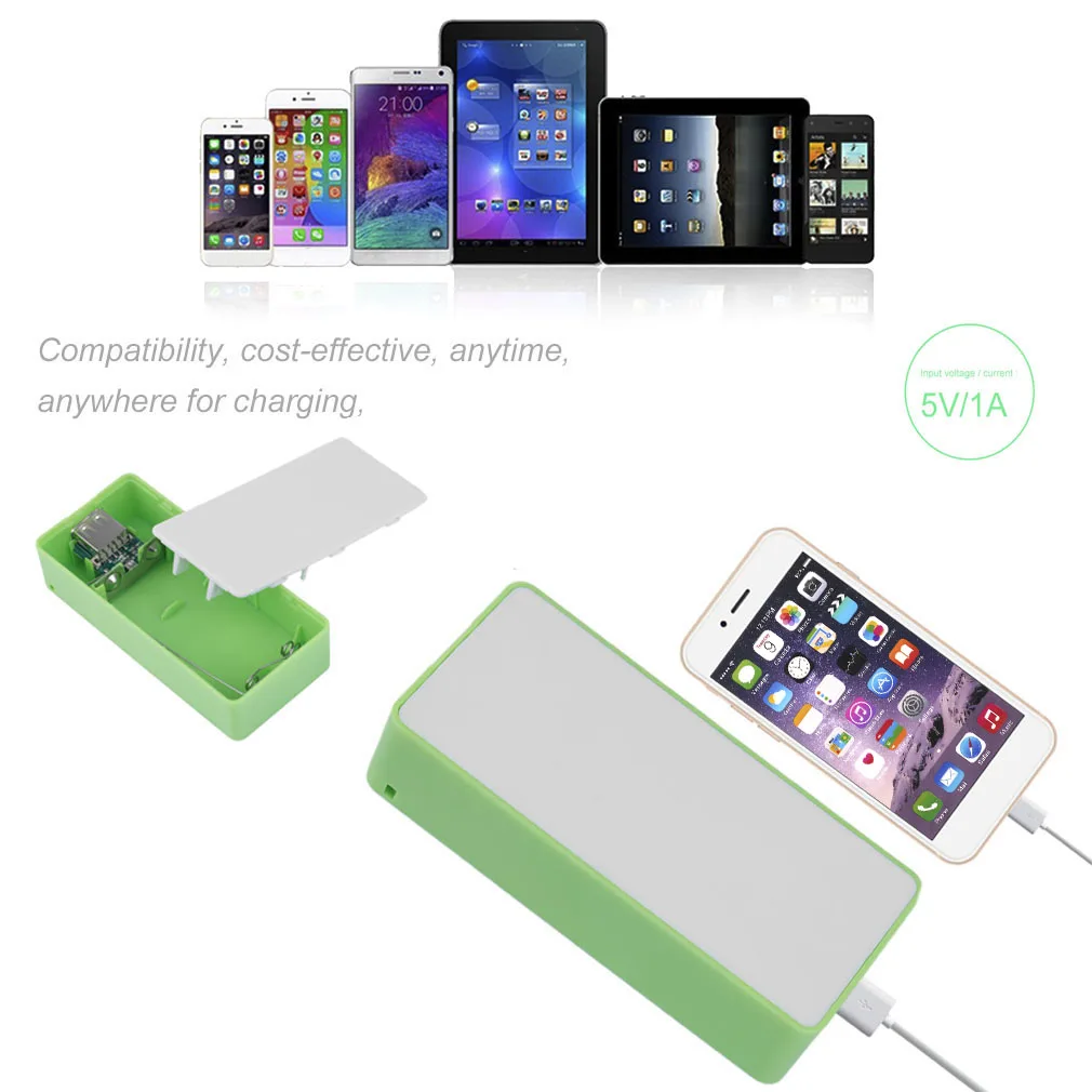 5600 мАч 2*18650 USB портативный внешний аккумулятор зарядное устройство чехол DIY