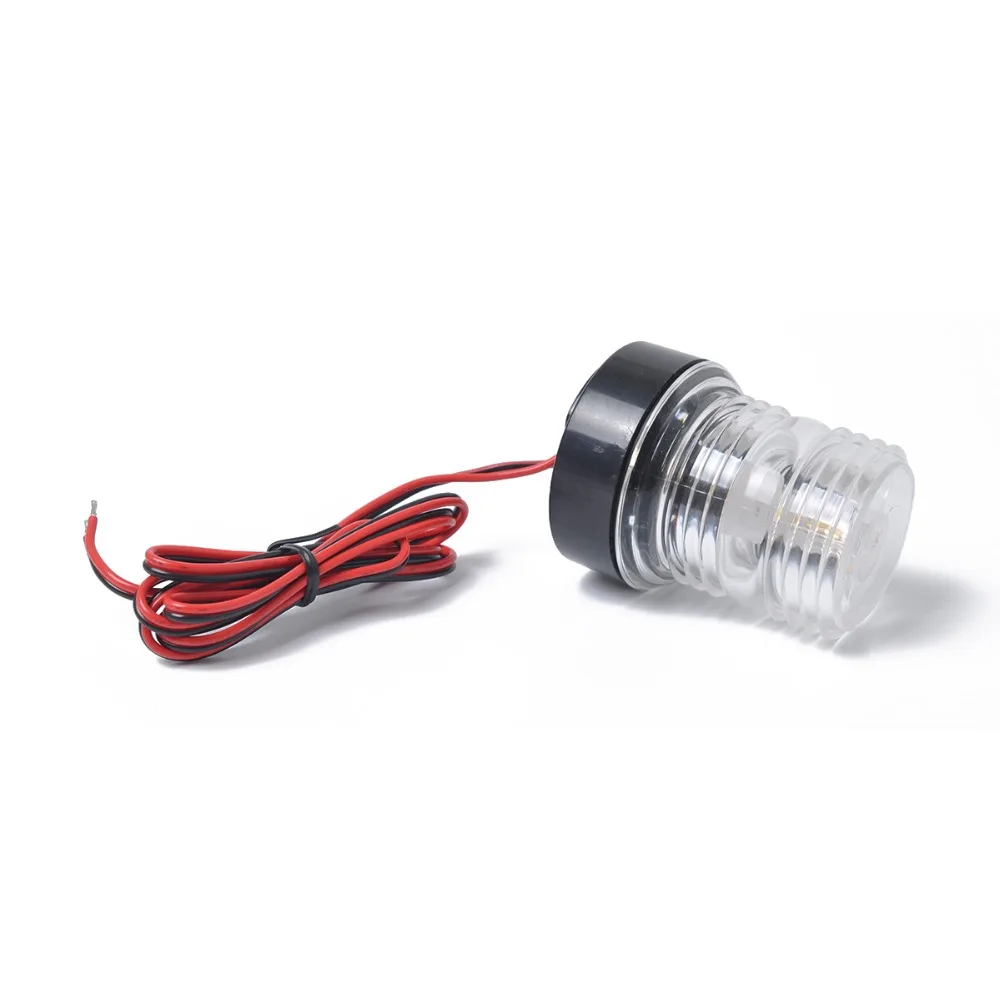 Морской яхты Кормовой якорь светодиодный навигационный свет Круглый 360 градусов белый свет 12 В Пылезащитный Водонепроницаемый супер яркий