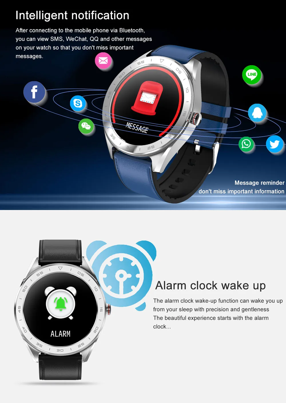 Умные часы для мужчин Smartwatch Android Смарт Браслет трекер напоминание о частоте пульса трекер Bluetooth спортивные часы