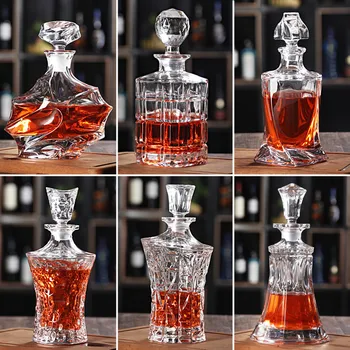 

Thickened whiskey, foreign wine bottles, wine decanters, wine decanters with lids, wine storage devices, glass sealed empty cans
