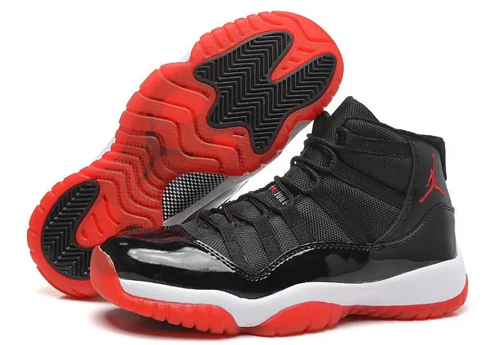 Оригиналы JORDAN ретро 11 мужские баскетбольные кроссовки jordan Белый Черный Bred aj11 Высокая спортивная обувь для улицы - Цвет: 12