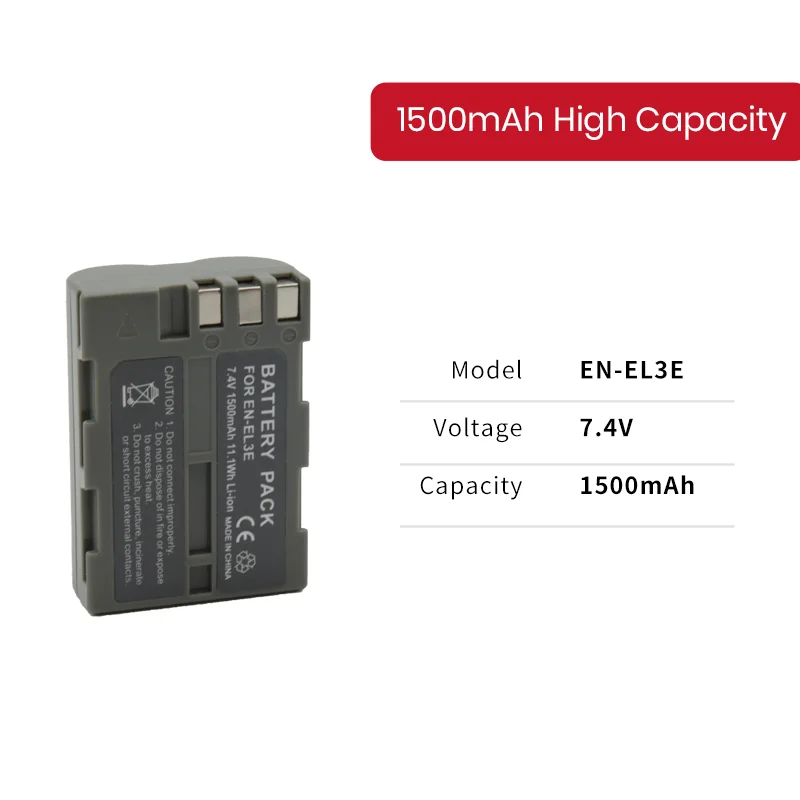EPHESTION EN EL3E ENEL3E камера батарея EN-EL3e и зарядное устройство для Nikon en el3e батарея D30 D50 D70 D90 D70S D300 батареи