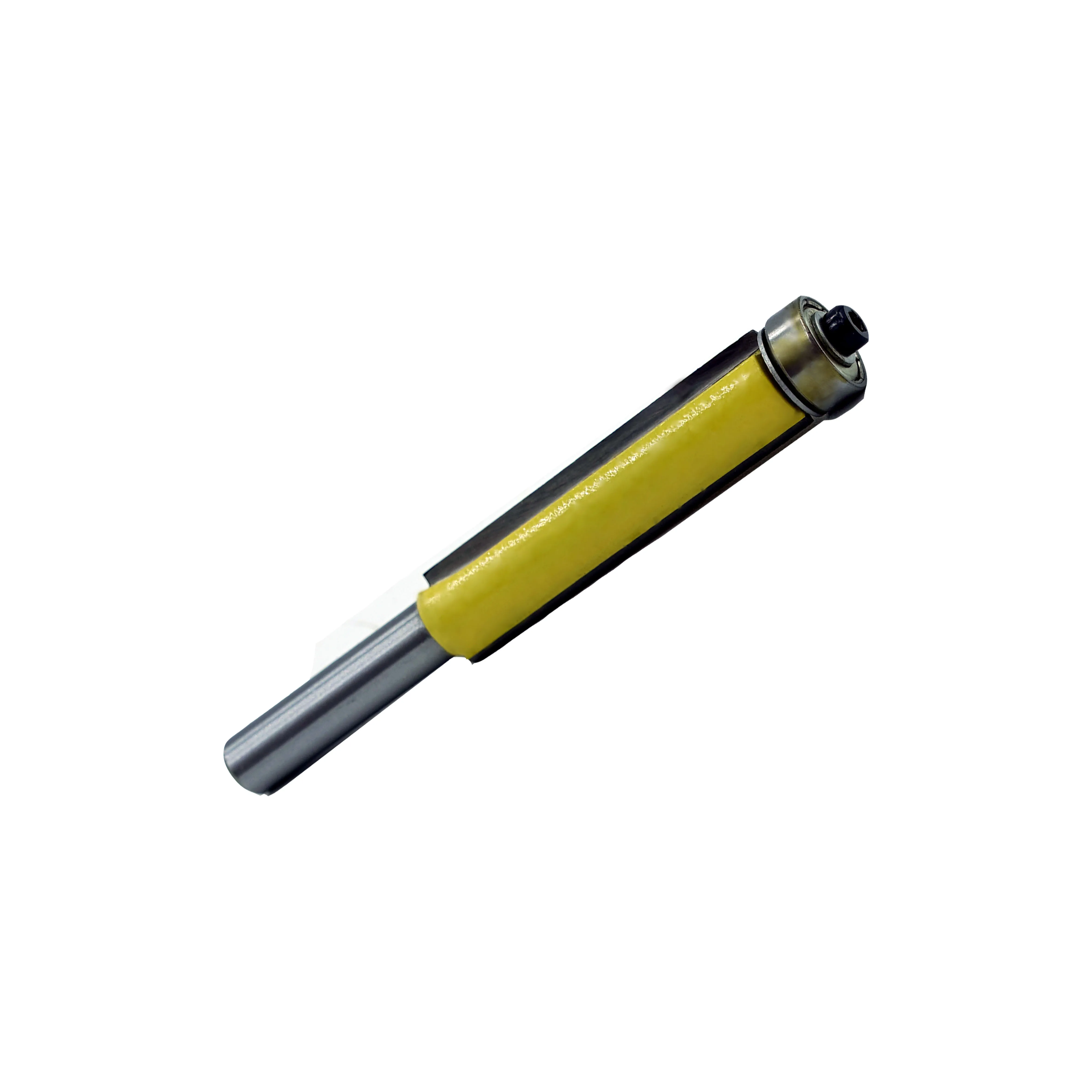1pc 8mm Shank 2" Flush Trim Router Bit with Bearing for Wood Template Pattern Bit Tungsten Carbide Milling Cutter for Wood
