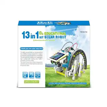 

Free Shipping Creative Solar DIY 13 IN 1 Educational Learning Power Solar Robot Kit For Children Kids
