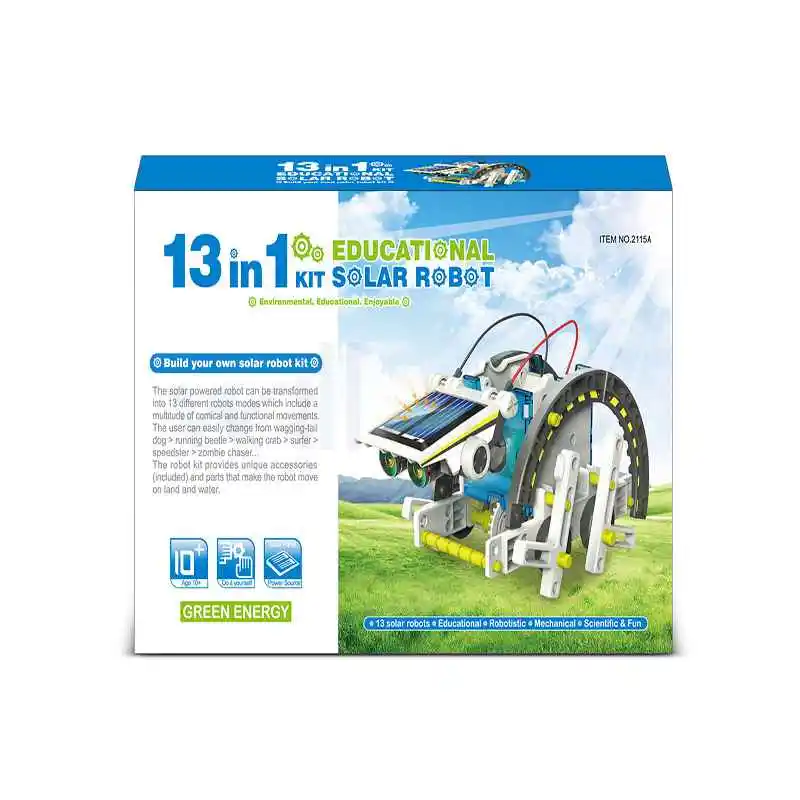 

Solar Powered Robot Kits 13 in 1 Solar DIY Educational Gift Toys for Children