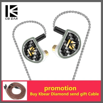 

KBEAR Damond Diamond-like Carbon coated PET In ear Earphone with Detached 2pin cable HiFi DJ sports Balanced Earpods KB04