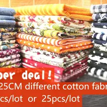 20 см x 25 см 50/лот или 25/лот хлопковая ткань с принтом для шитья своими руками лоскутное шитье случайный дизайн mixedDoll одежда Кукла