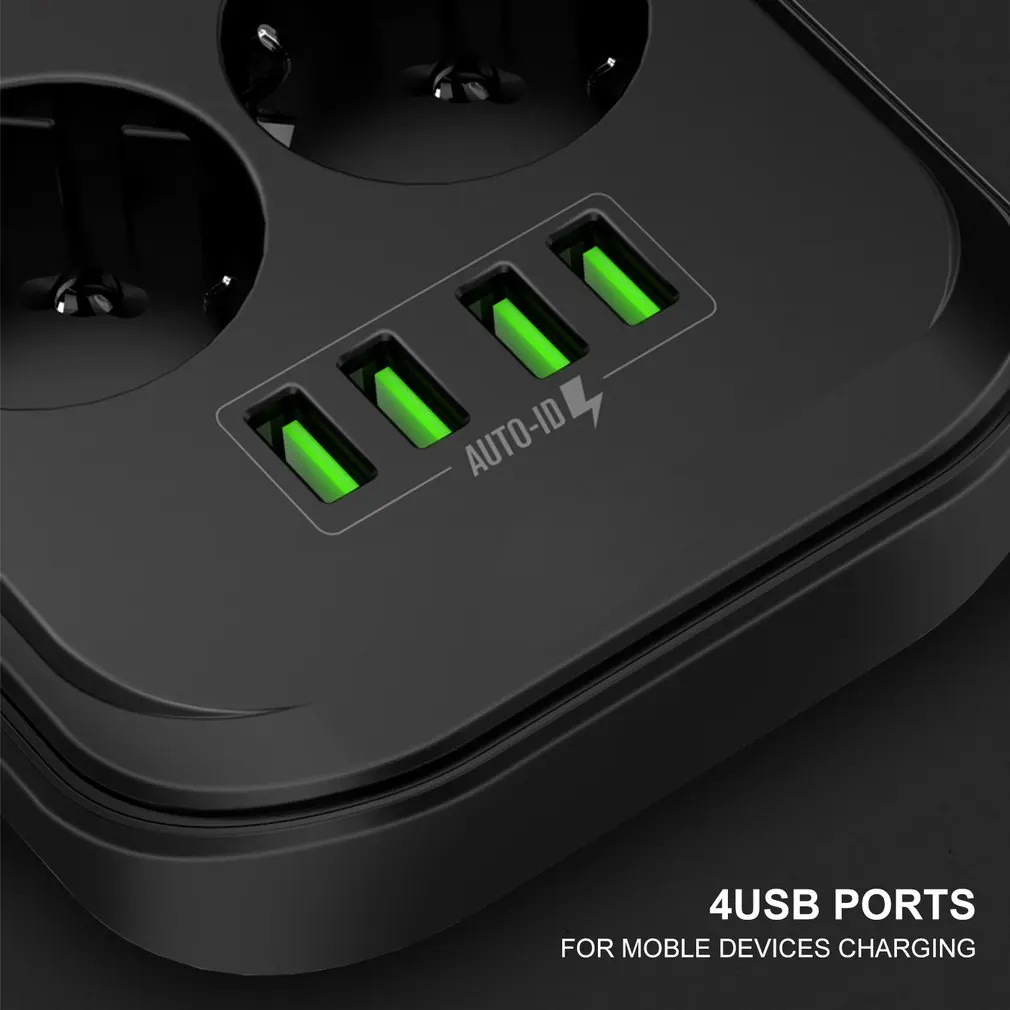 Сетевая розетка с 4 USB портами зарядное устройство несколькими розетками 6