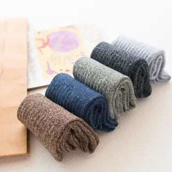 

Stockings Solid Color Winter Warm Thick Line Men's Socks Thick