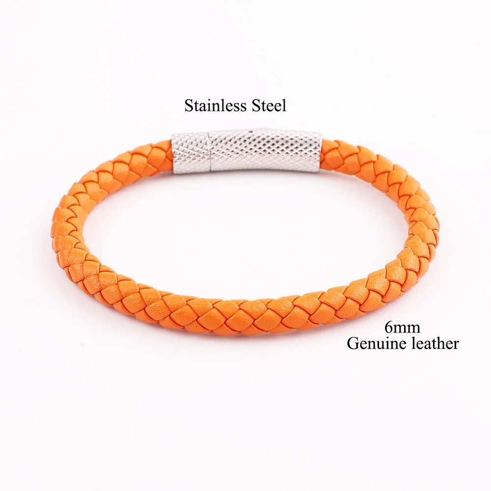 JARAVVI Simple Design High Quality Stainless Steel Clasp Vintage Genuine Leather Bacelet Men Jewelry Gift - Image 2