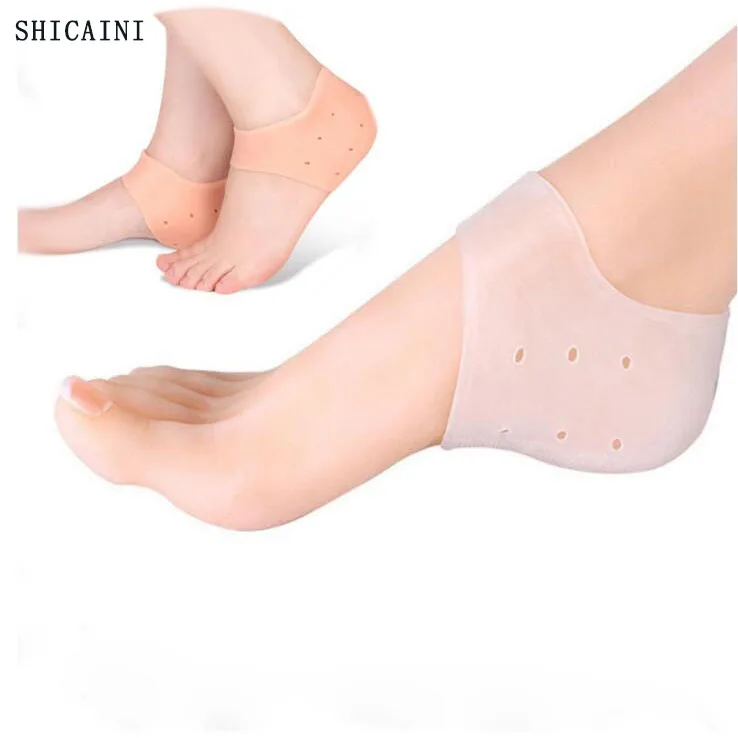 

1 pair Heel Protector Protective Sleeve Heel Spur Pads for Relief Plantar Fasciitis Heel Pain Reduce Pressure on Heel 2 Pieces