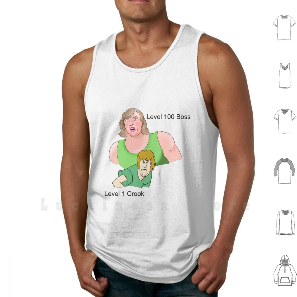 Shaggy Meme Canotte Gilet 100% Cotone Shaggy Meme Potente Shaggy Ultra Instinct Shaggy Meme Livello 1 Livello 100 Moia
