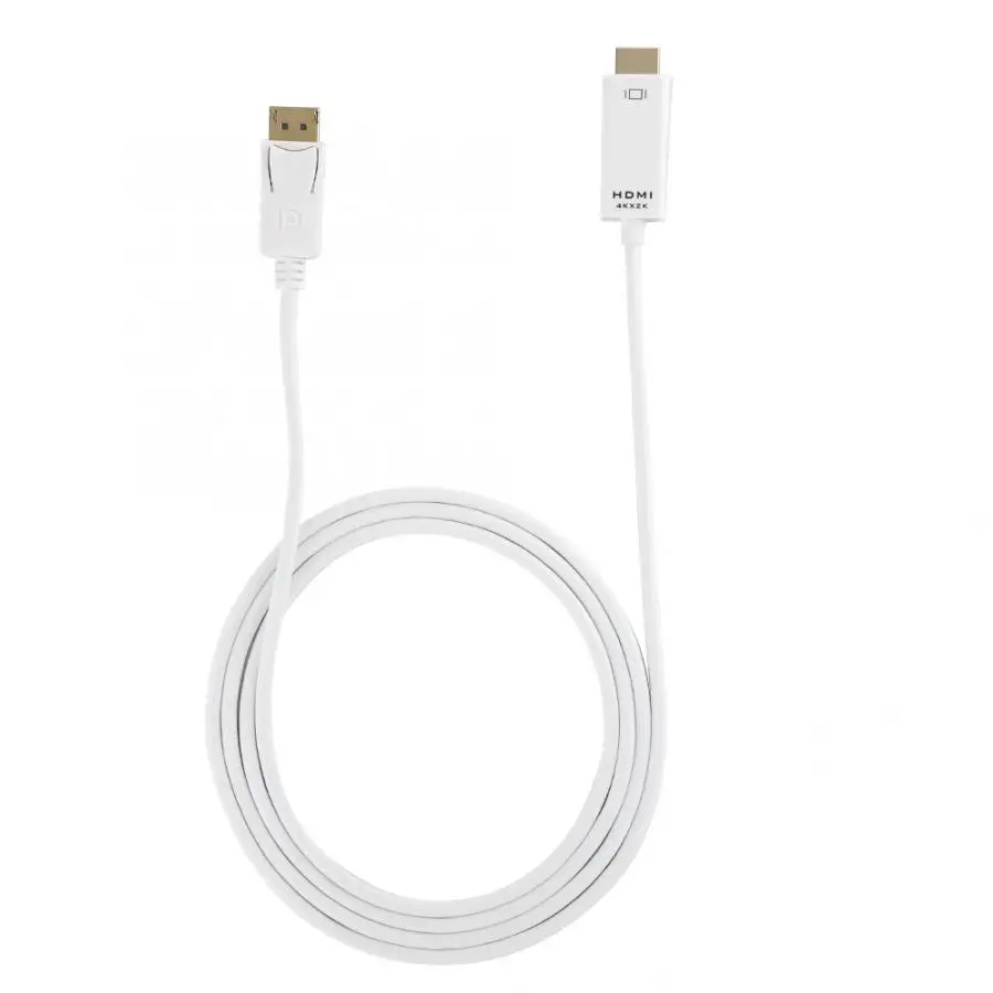 1,8 м кабель DP-HDMI патч-корд аудио видео конвертер Поддержка 4K Ultra HD - Цвет: Белый