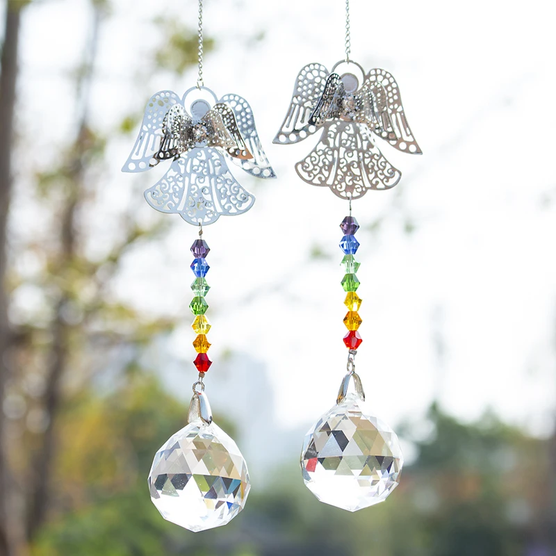 H& D упаковка из 2, чакра хрустальный шар Suncatcher Ручной Работы Радуга Висячие ангел-хранитель украшения для дома, свадьбы, растений, окна
