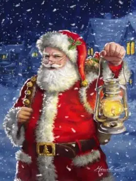 Diamond Painting Santa Claus Mosaic Christmas Gift Embroidery Winter 5D DIY Full Cross Stitch Lamp Home Decorati | Дом и сад