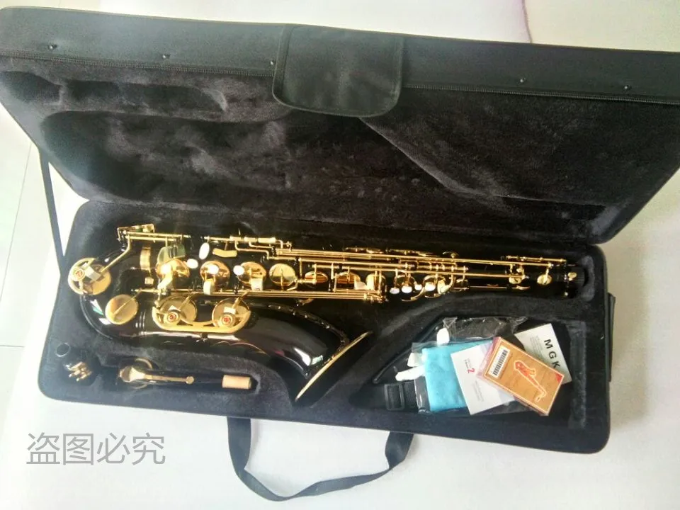 Tenor Sax лучшее качество черный золотой ключ тенор саксофон в плоской мелодии