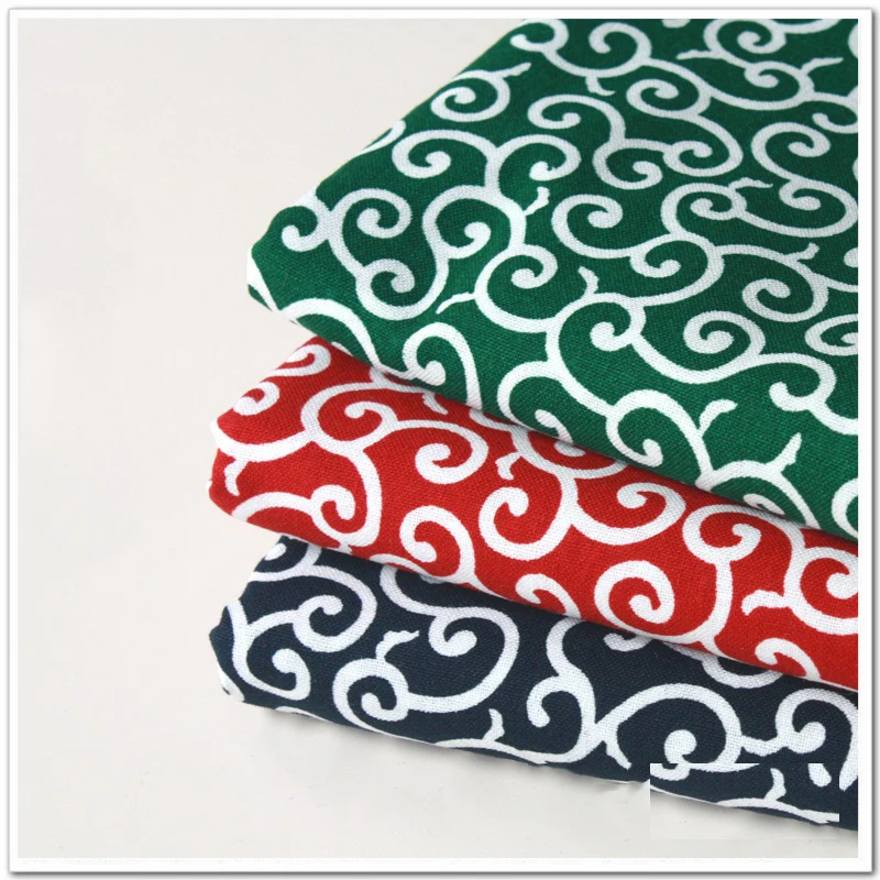 50*145cm Plain Cotton Fabric Tang Grass Pattern National Wind Print fabric, Handmade DIY Bag Garment Dress Cloth 100% Cotton D30