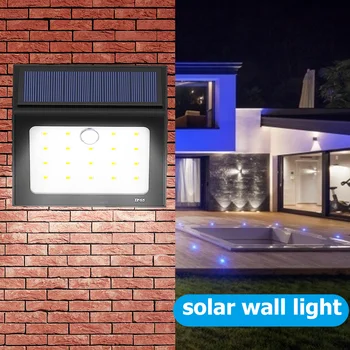 

14/15/19LED Human Motion Induction Wall Lights Solar Energy Powered Waterproof Security Garden Street Hanging Lamps