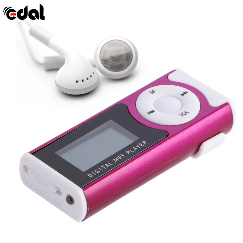 EDAL USB мини MP3-плеер с зажимом ЖК-экран Micro SD TF карта стильный спортивный плеер