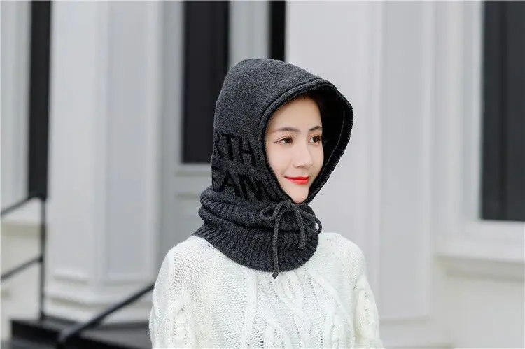 Новые зимние трикотажные изделия Skullies Beanies женские шапки с рисунком для женщин и мужчин Мешковатые теплые утолщенные модные цельные шапки