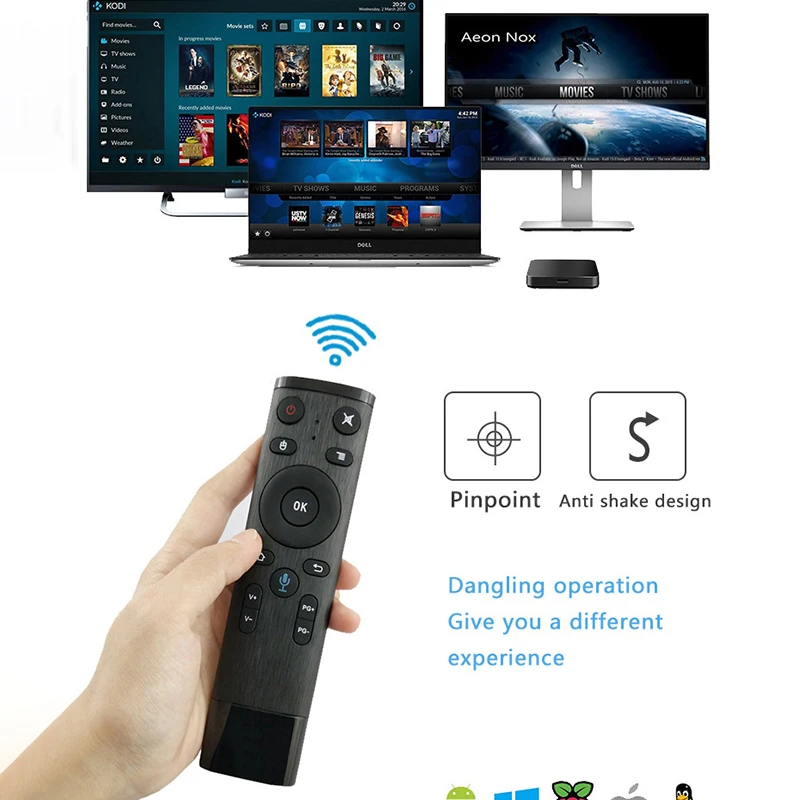 Q5 Голосовое управление 2,4G Fly Air mouse для игры с гироскопом, 2,4 ГГц беспроводной микрофон ИК пульт дистанционного управления для Android tv Box, PC