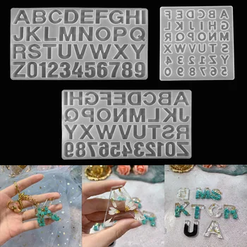 

1pcs UV Resin 26 Letters Silicone Mold 3D Alphabet & Number Epoxy Resin Mold For DIY Jewelry Making Finding Craft Supplies Tools