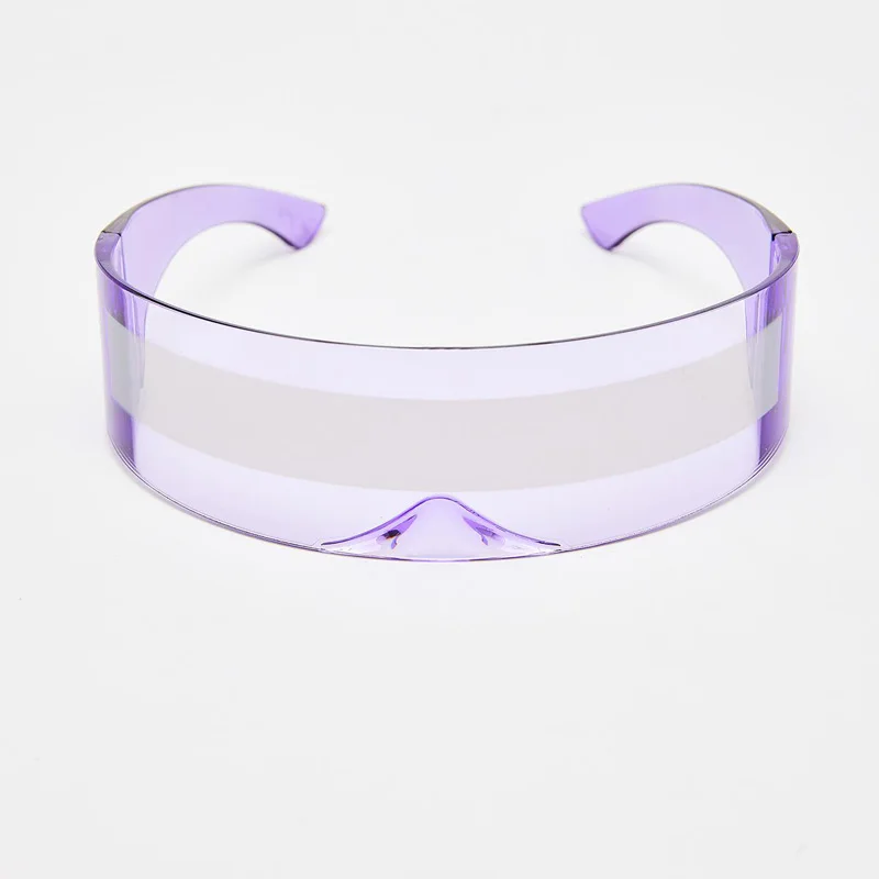 Модные цельные солнцезащитные очки без оправы для женщин Роскошные брендовые дизайнерские фиолетовые синие прозрачные линзы очки Модные мужские очки